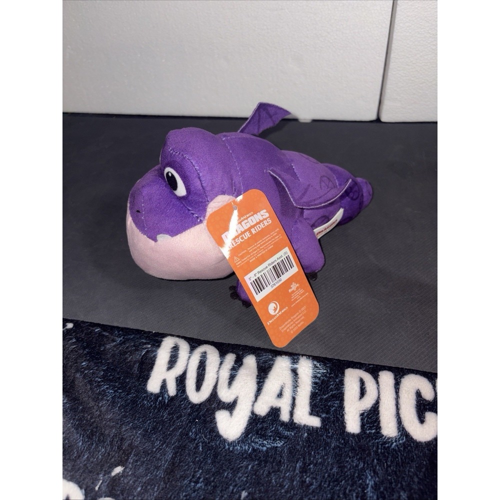 How to Train Your Dragon Rescue Riders Burple 9" Purple RARE plush DreamWork NEW - Picture 6 of 7